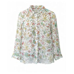 Bamboo Traders Sheer Floral Blouse